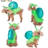 Hundkläder Warmhut Cat Snail Costumes Funny Pet Halloween Christmas Cosplay Hoodie Clothes Party kostymkläder för valphundar