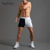 Samlona plus size 4xl Men Men Sexy Elastic Wiast shorts Pacockets de retalhos de retalhos Male Praia Casual Casual Calças curtas Homme 240410