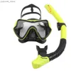 Tauchmasken JSJMS Neue professionelle aufblasbare Tauchmaske aufblasbare Schutzbrille Tauchbrillen Schwimmrohr Set aufblasbare Maske Y240410