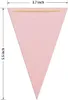 10Ft Pink White Gold Paper Triangle Garland Flag Bunting Pennant Banner for Wedding Bridal Shower Birthday Party Home Decoration