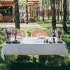 Disposable Tablecloths for Rectangle Tables Cloths Covers Dotted Confetti Housewarming Parties Wedding Bridal Shower Banquet 1pc