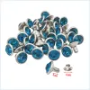 100Sets 6/8mm Crystals Rhinestone Rivets Diamond Studs For Leathercraft DIY Rivets for Leather