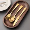 Gold Luxury Cutlery Sets Fork Spoons Knife Silverware Kit Vintage Carved Tableware Set European Dinnerware For Home Kitchen