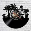 Tiempo de surf en el reloj de verano Decoración del hogar Windsurf Vinyl Record Reloj de pared Surf Sport Sport 3d Watch Surf Lover regalo