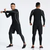 Soccer Sets/tracksuits Men's Tight Fitting Suit for Adult Games Basketball Football Base Coat Breathable Training Running Outdoor Cycling