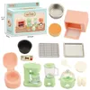 1set 1:12 Dollhouse Miniature Rice Cooker Mikrovågsugn Juicer Egg Steamer Kitchen Supplies Model Decor Toy Doll House Accessor