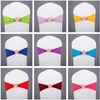 10/50PCS Chair Sashes Spandex Stretch Chair Cover Band Sash Bow Party Banquet Decor Wedding Decorations Colors Customized