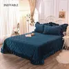 Velvo macio acolchoado marinho marinho cinza colaborado capa de cama sizetwin rainha king size cobertor travesseiros 3pcs