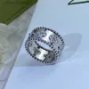 Anillos de diseñador de marca Vancefe de alta gama para mujeres v de oro chapado en oro anillo de caleidoscopio anillo de calzonaje de alta tacha de altura de diamantes de diamantes de la suerte de la marca de la marca senior de diseño del diseño del logotipo de la marca