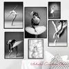 Black & White Ballerina Artwork Ballet Dancer Canvas Painting and Print Posters Modern Nordic Wall Art Living Room Home Decor