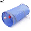 6 Färg Funny Pet Cat Tunnel 2 hål Spela Rubes Balls Collapsible Crinkle Kitten Toys Puppy Ferrets Rain Play Dog Tunnel Tubes