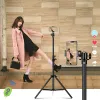 Tripods Portable Tripod For Phone Camara Ring Light Flexible Selfie Tripod Stand With Bluetooth Remote Control &Holder For Phone