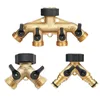 Brass 2/4 Way 3/4 "Faucet Splitter de l'eau Y-type de jardin Splateur de tuyau de jardin Distributeur de connecteur de robinet pour robinet extérieur