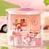 Nyårspresent Diy Doll House With Furniture Wood Dollhouse Accessories Miniatures Children For Toys Birthday Christmas Gifts