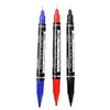 Deli 3PCS Colored double pointe 0,5 / 1 mm Fast Dry Sign Marker Penns CD Fabric Metal Mark Quality Fineliner Paiting Drawing