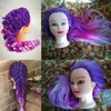 NEATLAND 30 pouces coloré mannequin tête Purple Rainbow Long Hair Training Head Professional Hair Styling pratiqué