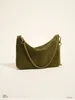 Totes 2024 Suede Handbag Original Retro Vintage Office Lady Mini Cowhide Shoulder Messenger Chain Women's Bag