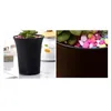 10pcsblack pots de fleurs rondes hautes taies profondes Les pots profonds sont parfaits pour les plantes intérieures et extérieures, les graines, les légumes