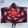 Cool Psychedelic Graffiti Character Hooded Blanket Adult colorful child Sherpa Fleece Wearable Blanket Microfiber Bedding c-009