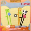 Stäbchen 1-5pcs Edelstahl für Kinder Cartoon Lernen Chop Sticks Wiederverwendbares Training Süßes Kinder Tischgeschirrset Set