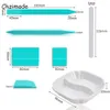 Chzimade 16Pcs Silk Screen Printing Kits Tools Mini Squeegees Chalk Paste Squeegees Screen Printing Tools For Bags Diy Handmade