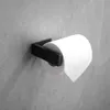 Supports de papier toilette Black Design facile à installer la salle de bain accessoire de cuisine accessoire auto-adhésif en acier inoxydable Rouille en papier toilette en papier de toilette 240410