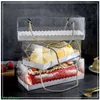 10pcs Boîte à gâteau transparente à la main