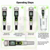 Salinometer 방수 염분 테스트 펜 Digital2-in-1 염분 온도 미터 휴대용 염분 미터 서쪽 펜 타입