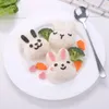 1 Set Sushi Mold Rice Ball Cartoon Cat Pattern Bento Nori Kitchen Decor Sand For Baby Kids Tools 240328