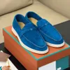 Summer Walk Loafers Loro Piano Mens Женщина платье плоское низкое топ замшевого кожа Moccasins Comfort Loafer Casual Shoes Redeecers Отправить обувь и сумку для пыли T0BX#