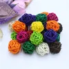 20pcs/lot 3cm çok renkli rattan top diy topları ev süsleri/Noel/doğum günü/düğün dekorasyonları çocuk oyuncakları