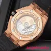 AP Moissanite Wrist Watch Royal Oak Offshore Series Mens 42mm Diamètre Precision Steel 18K Rose Gold Casual Watch 26470OR.OO.A099CR.01