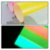 Adesivos de janela 3d Puff HTV Transfer Film Glow in the Dark Luminous Iron em roupas de camiseta para Cricut cameo 25x20cm Folha de cores