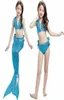 Girls Swimwear Kids Swimsuit Mermaid Costumes Swimming Clothes Little Ariel Cosplay Tails281Z7430663