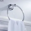 Towel ring Bathroom copper material electroplating chrome wall hanging type round towel rack bathroom accessories