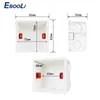 EsooLi New Desigh PVC Plastic Adjustable Mounting Box Internal Cassette 86*83*50 For 86 Type Switch and Socket