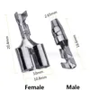 50 Sets Durchmesser 4mm Doppelkugelanschlusswagen Elektrikdrahtanschluss 4.0 Männliche Weibchen 1: 2 und transparente Hülle