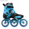 Skates à rouleaux en ligne 3 roues 110 mm R5 3x110 mm Patines en ligne Patines Patines Rouleau Sneaker Adults Speed Race Race Pneus Ilq9 pour Powerslide Y240410