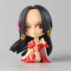 Figura de Anime de One Piece de 8cm, Mini juguetes Luffy Sanji Boa Hancock Ace Roronoa Zoro, modelo de PVC, muñecos Kawaii, regalo para niño y niña