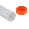 25pcs/saco de 50 ml de parafuso laranja tampa redonda de centrífugo de centrífuga Tubos de ensaio de plástico com escala de amplo frasco de contêiner de material de laboratório