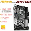 Placas -mãe lga 1151 placa -mãe asrock z270 pro4 placa -mãe Intel Z270 Z270M DDR4 64GB PCIE 3.0 USB3.1 ATX para a 7ª/6ª geração Core CPUS CPUS CPUS CPUS