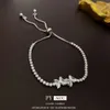 Bracelet pullable à papillon zircon de la Corée du Sud, léger, petit bracelet populaire et haut de gamme, artisanat à la mode et polyvalent pour les femmes