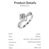 Band Rings Diamond Test D Color 1 Moissanite Wedding Ring High Quality 18K Platinum Ring Fashion Sterling Silver Jewelry J240410