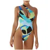 TELOTUNY Summer Ladies podzielone bikini stroju kąpielowego Seksowne, jednoczęściowe jednoczęściowe stroje kąpielowe nadrukowane bikini w pływaku stroje kąpielowej 1314R