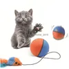 Cat Toys Matic Intelligent Electric Moving Balls Pet Feather Toy Cats Teaser Drop Delivery Home Garden Supplies Dhfq1