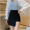 Röcke Womens Mini Hign Taille A-Line lässige Kurzrockkörperbodycon Drop-Lieferkleidung Kleidung Dhkep