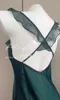 Женская одежда для сна Зеленые винтажные ночные рубашки элегантное нижнее белье сексуальное атласное ночная одежда высококачественная ночное платье для женщин Nuisette Femme