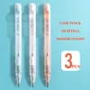 MG 2B examenspapper Ställ in mekanisk testpenna 0,9 mm blyertspåfyllning Ruler Eraser Set Automatic Pencil för tentorritning