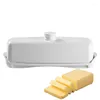 Assiettes Boîtes de beurre Plats rectangulaires clairs Cover moderne Incassable Keeper Kitchen Storage Conteneurs