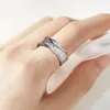 2024 Hot Animation X Designer Brand Rings for Women S925 Silver Plorato Open Cross Emotion Finger Are Ring Gioielli